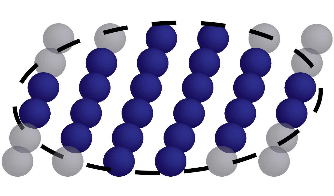 a 2d array of atoms